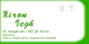 miron vegh business card